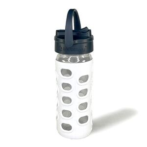 LifeFactory White Glass Travel Water Bottle